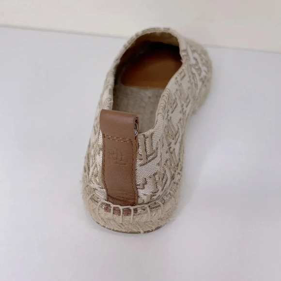Ralph Lauren Cameryn II Monogram Jacquard Espadrille  new money preppy LOGO - Picture 9 of 11